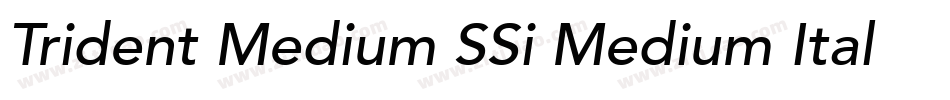 Trident Medium SSi Medium Italic字体转换
